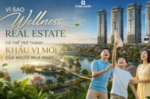 Phối cảnh tổng thể dự án Forest Onsen Eco Retreat cạnh hồ nước và cây xanh